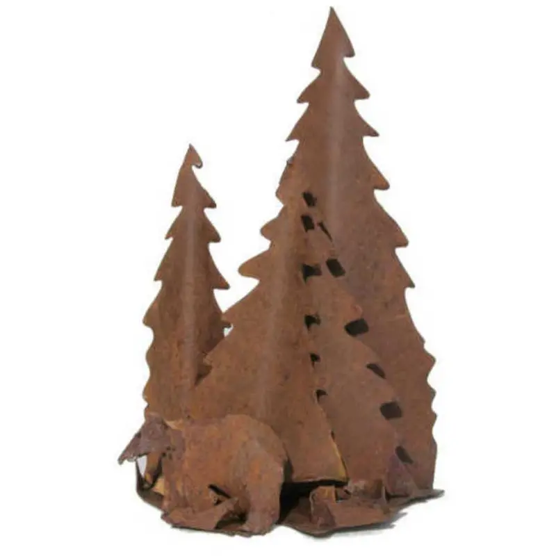 Large Bear-Design Tree T-Light Candle 1
