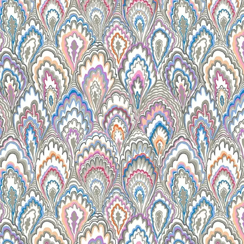 Marble Scallops Grey Cotton Fabric – Kaffe Fassett Collection 1