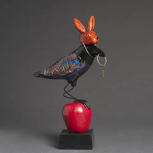 Masked March Hare Figurine – Alice-Inspired Collectible 1