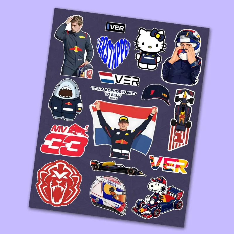 Max Verstappen F1 Fan Sticker Sheet 1