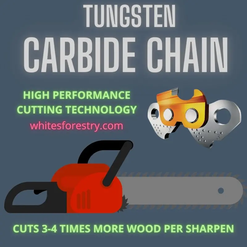 Maya Tungsten Carbide Chainsaw Chain – .404" Pitch, .063" Gauge, Semi- Or Full-Chisel 1
