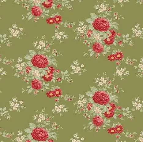 Merry Little Christmas Carol Moss Green Wallpaper 1