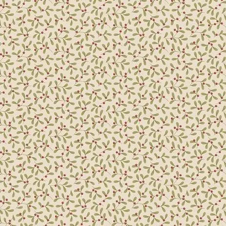 Merry Little Christmas Mistletoe Cream Wallpaper 1