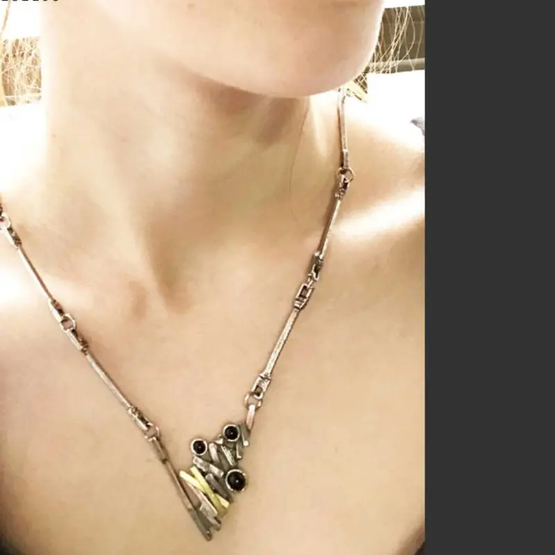 Minimalist Pewter Necklace 1