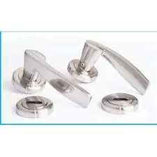 Monza Interior Lever Handle On Rose – Sleek Contemporary Design 1