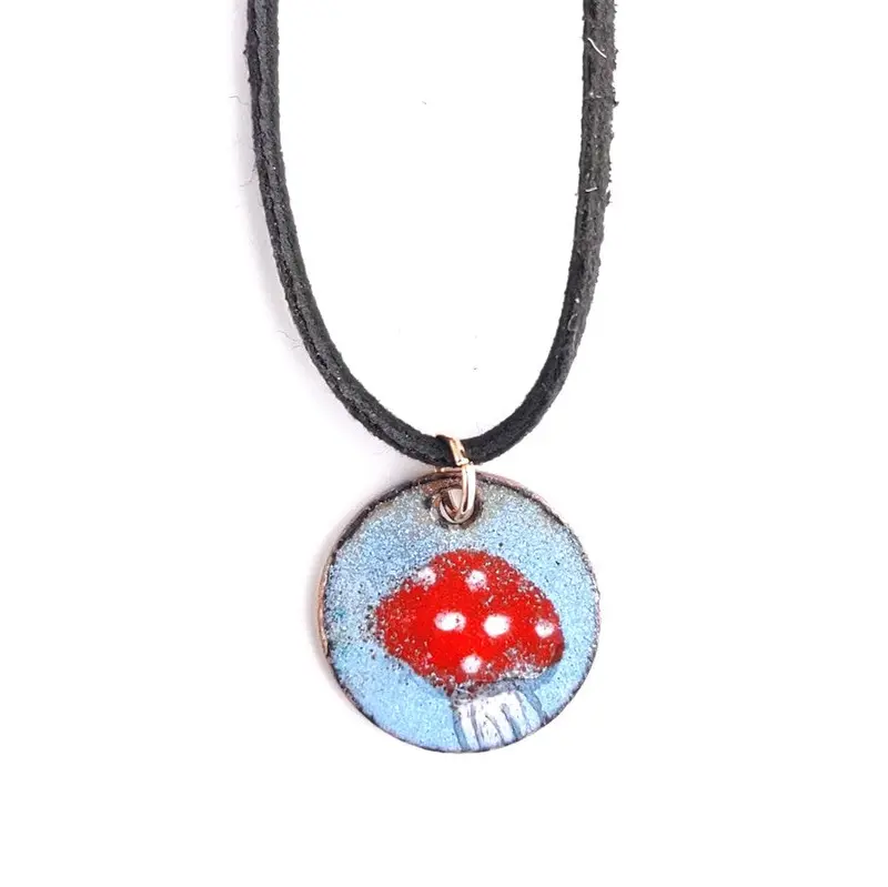 Mushroom-Themed Penny Pendant Jewelry 2