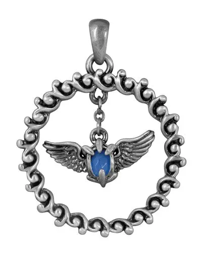 Mythical Winged Amulet Pendant – Minimalist Metal Charm 1