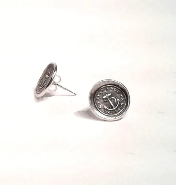 Nautical Anchor Stud Earrings 1