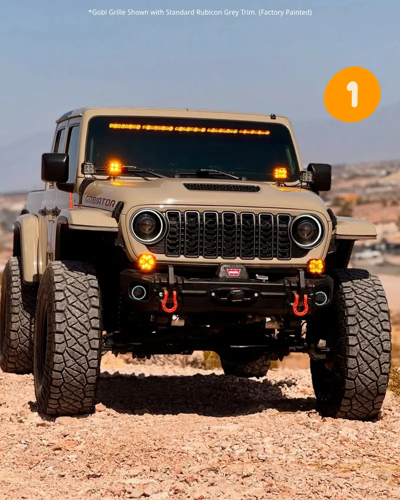 Oem-Color-Matched Front Grille For 2018+ Jeep Wrangler Jl And Gladiator Jt 1
