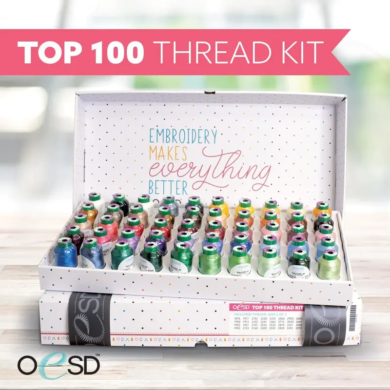 Oesd Isacord Top 100 Embroidery Thread Assortment 1