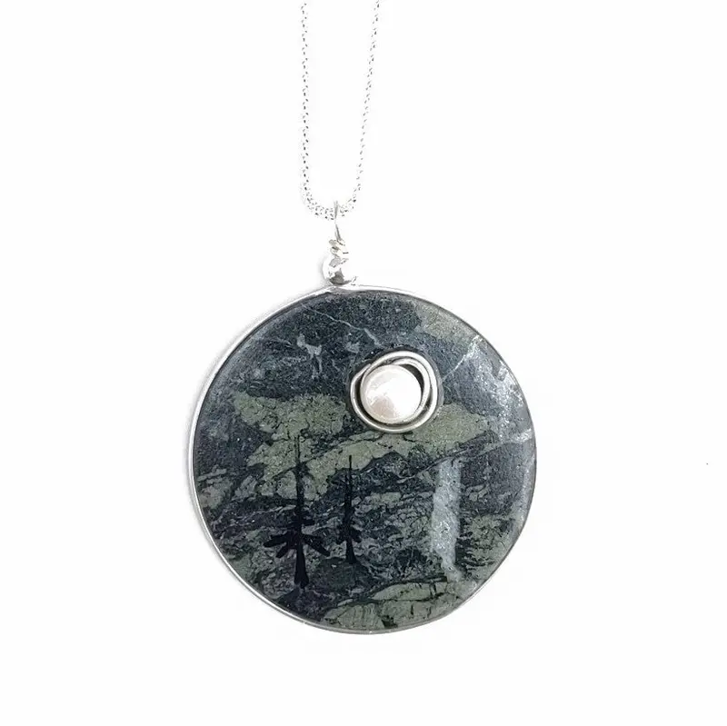 One Large Northern Moon Pendant 1