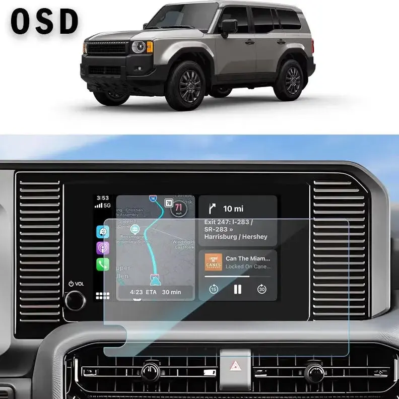 Osd 8" Glass Screen Protector — Precision-Cut For 2024 Land Cruiser 1958 Edition Infotainment 1