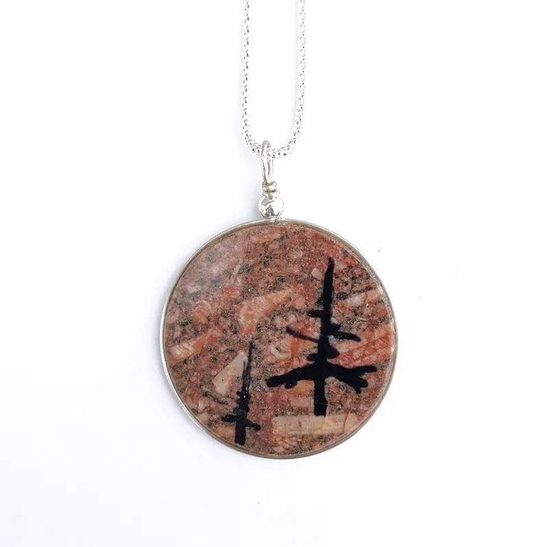Pair Of Small Northern Scene Pendants 1