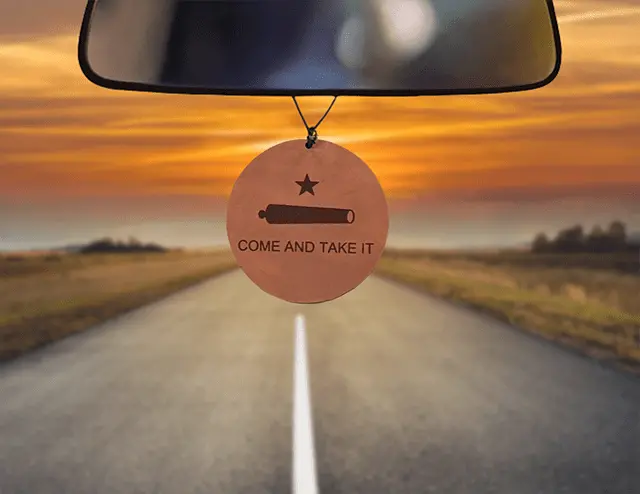Patriotic 'Come And Take It' Leather Car Freshener 1