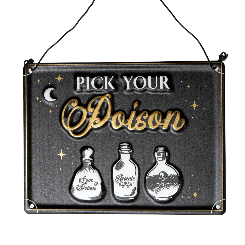 Pick Your Poison Themed Hanging Sign – Pack Of 48 1