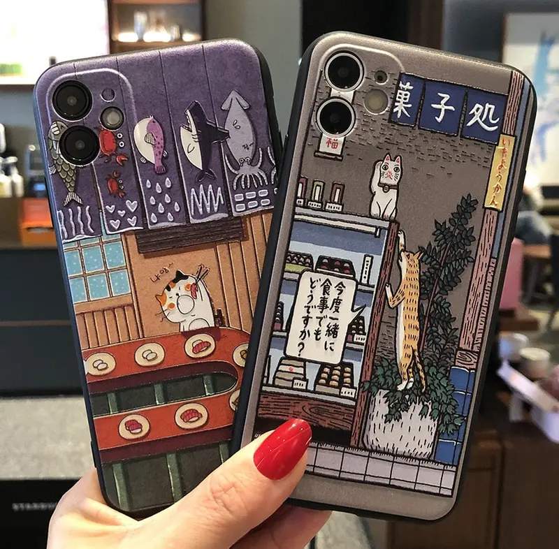 Playful Cartoon-Print Phone Case – Vibrant & Expressive Design 1