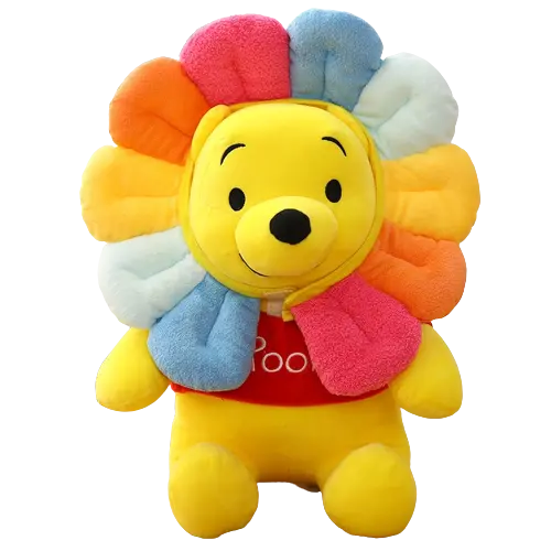 Pooh-Themed Sunflower Plush Toy – Cheerful Honey-Inspired Stuffed Bear In 3 Sizes 1