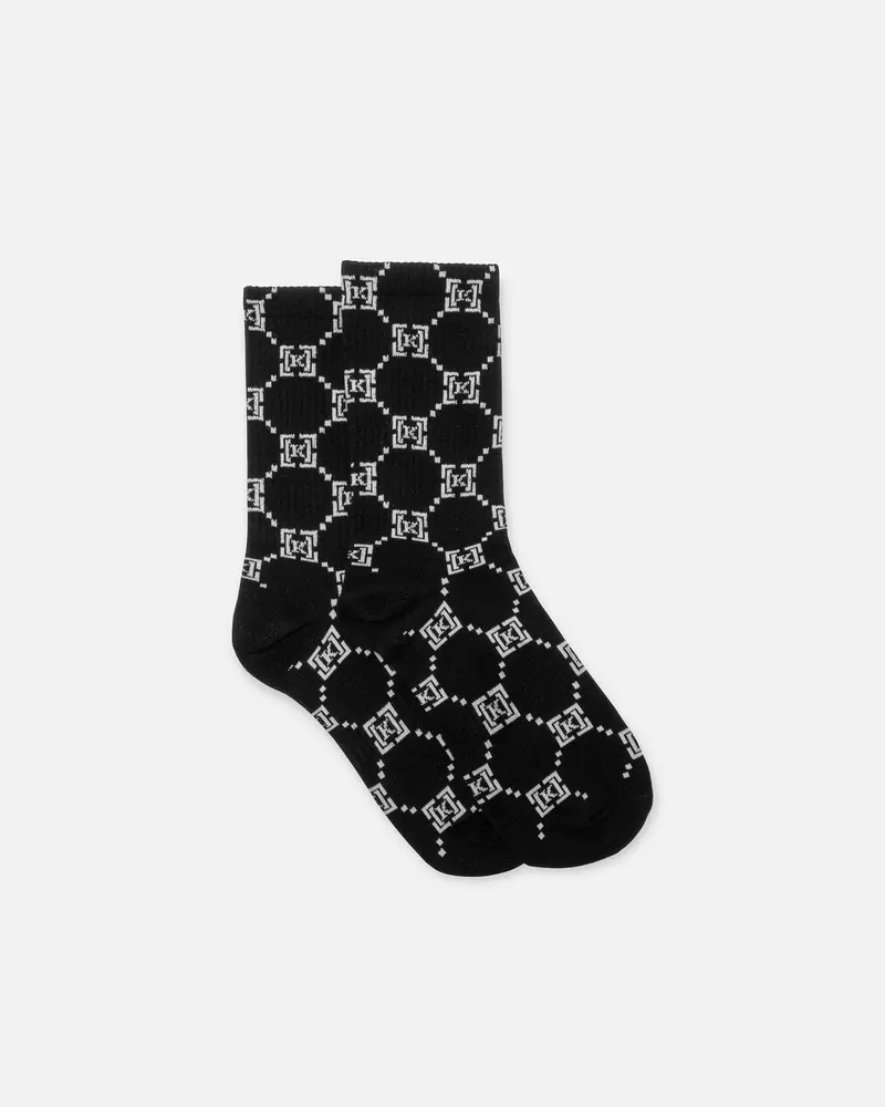 Repeat Black Crew Socks 1