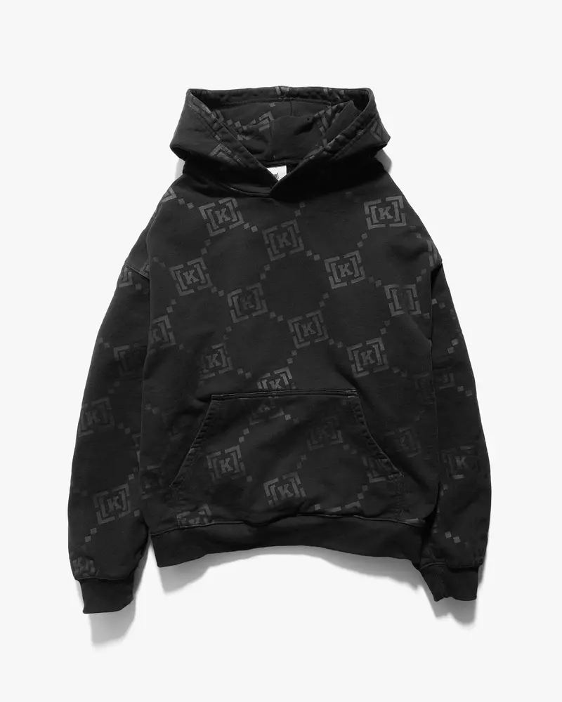 Repeat Washed Black Hoodie 1