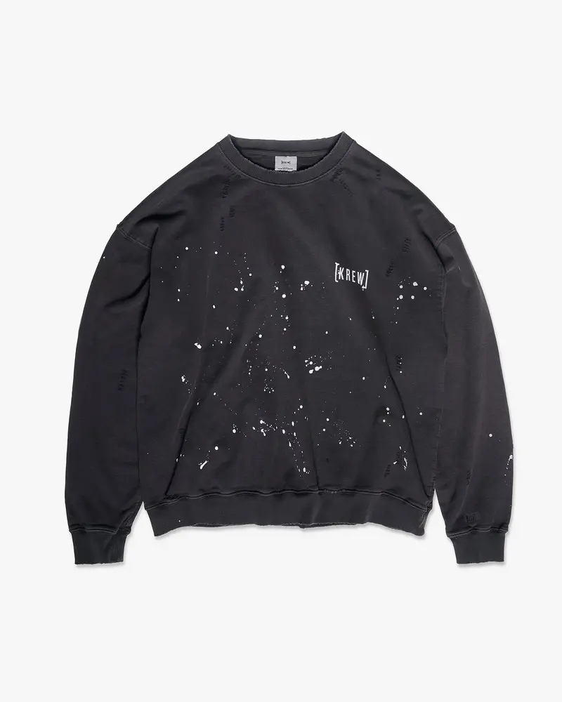 Ripper Crewneck Sweatshirt In Faded Black 1