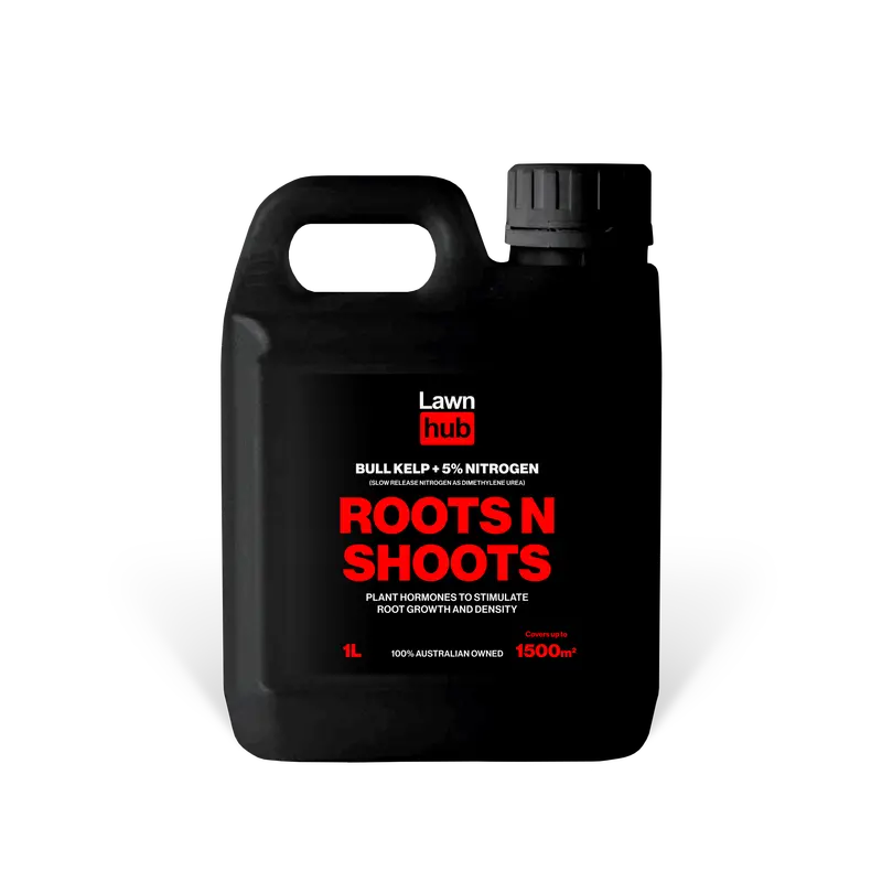 Roots N Shoots Growth Stimulant – Organic-Based Lawn Fertiliser – 1L Concentrate 1