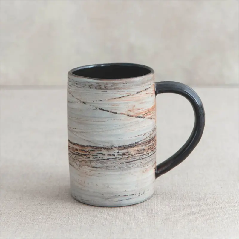 Rustic Birchwood Ceramic Mug 1