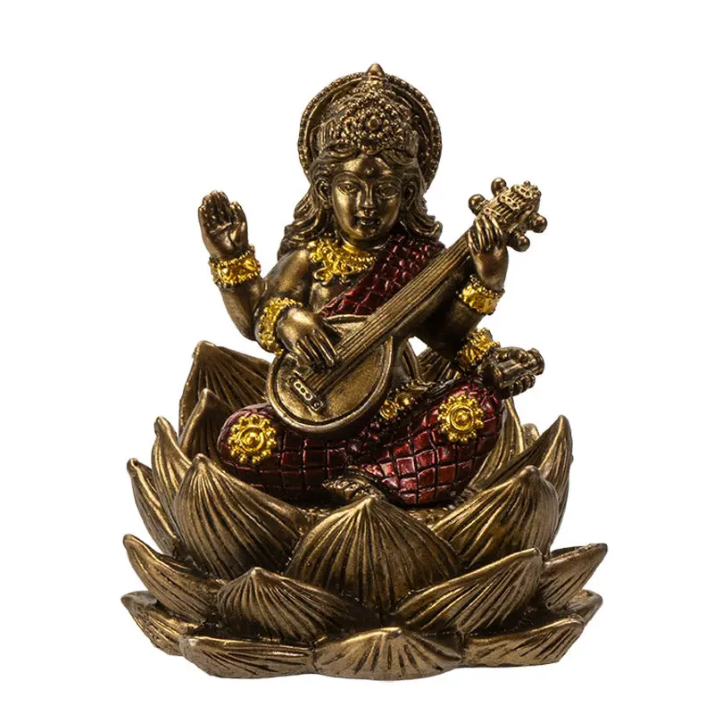 Saraswati Seated On Lotus Statue 1