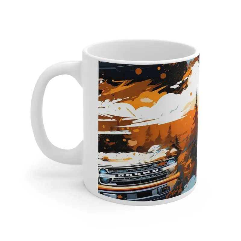 Sixth-Generation School Bus Yellow Ceramic Mug (11 Oz) 1