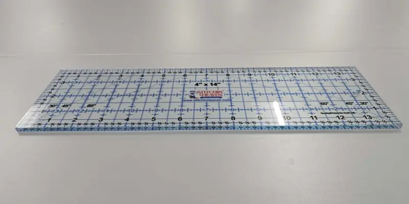 Stitchin’ Heaven Acrylic Ruler Bag: 4" X 14" With Ezigrip 1