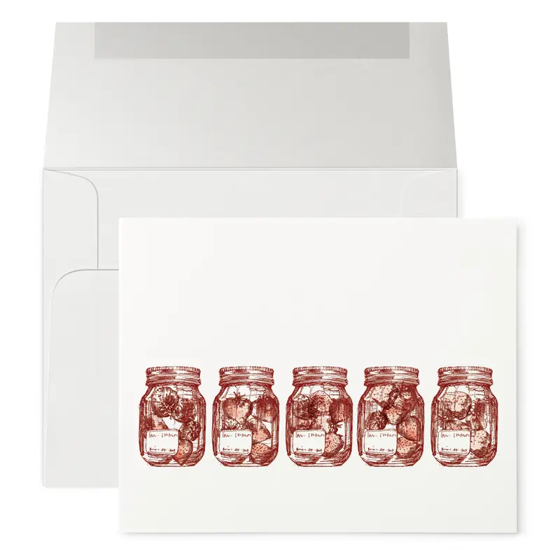 Strawberry Jam Illustrated Greeting Card 1