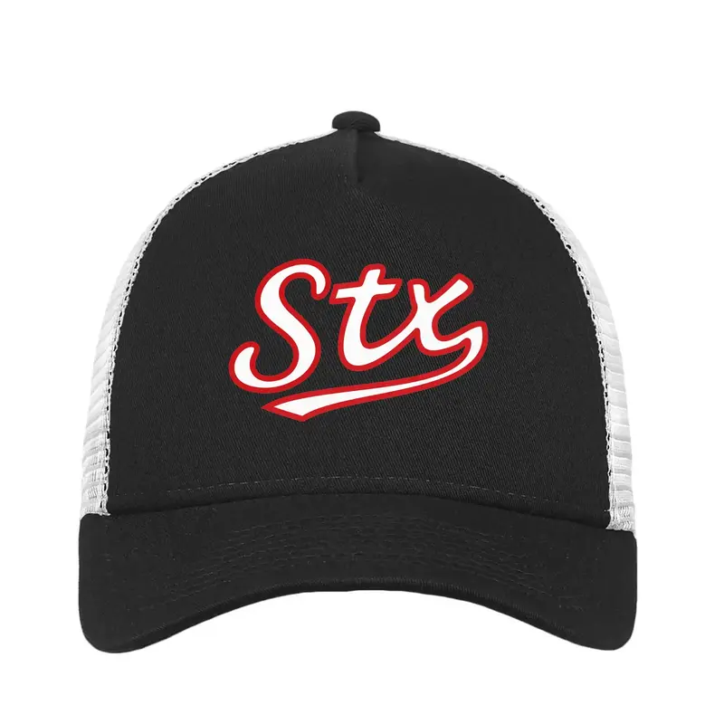 Stx Black Script Logo Lacrosse Cap 1