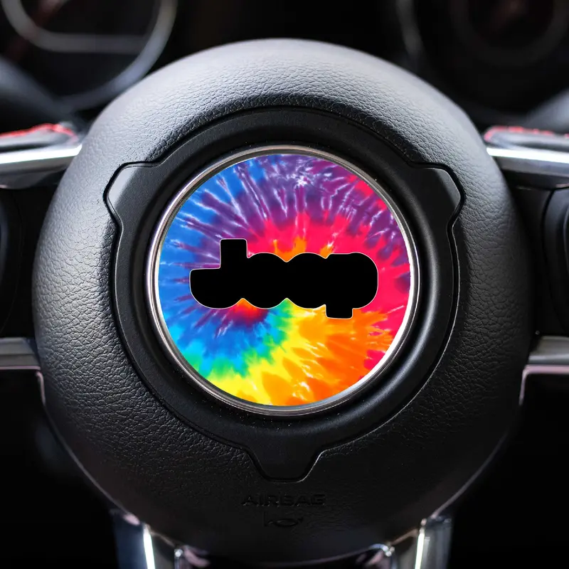 Tie-Dye Style Steering Wheel Decal For 2018+ Jeep Wrangler Jl & Gladiator Jt 1