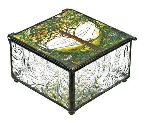 Tiffany-Style Tree Of Life Glass Keepsake Box – 36-Unit Pack 1
