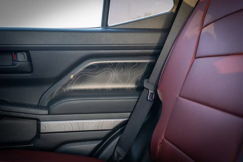 Topographic-Design Rear Door Armrest Panel Protection For 2025+ Toyota 4Runner 1