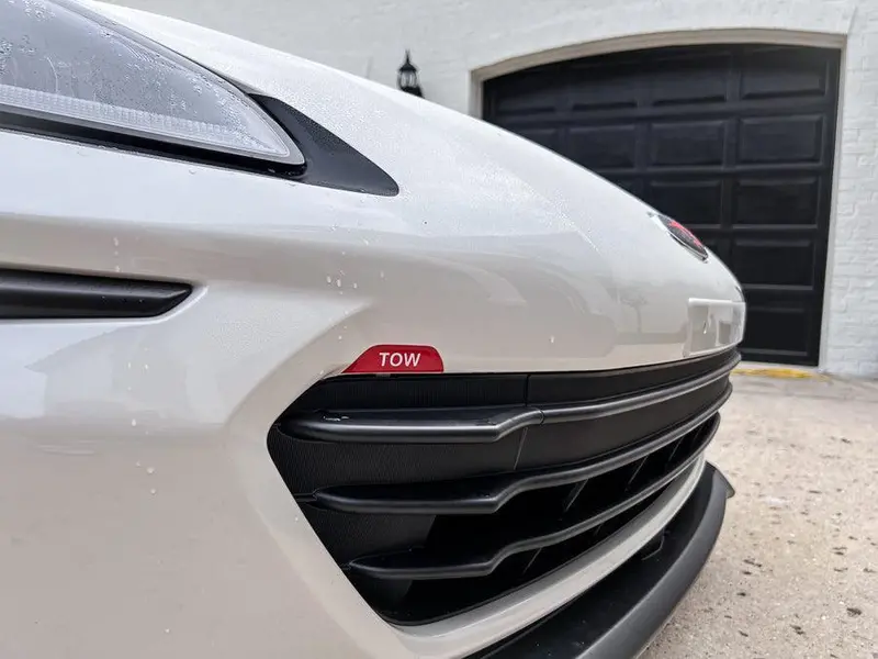 Tow Hook Cover Overlay Featuring "Tow" Logo For 2022 Subaru Brz 1