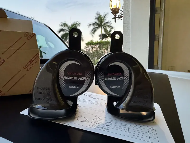 Toyota Oem Jdm-Style Premium Horns – Compatible With Land Cruiser, Gx550, Tacoma, And 2025+ 4Runner 1