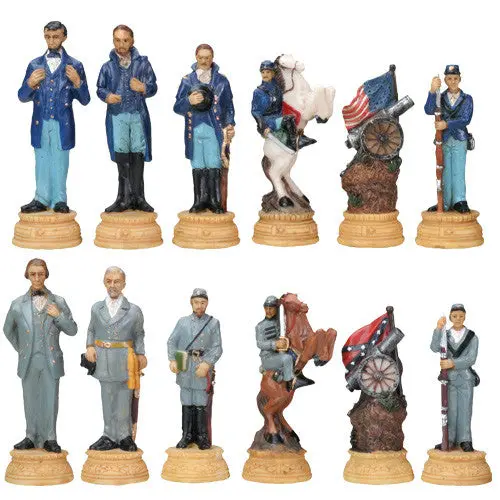 U.S. Civil War Chess Set – 3-Inch Historical Game Collection 1
