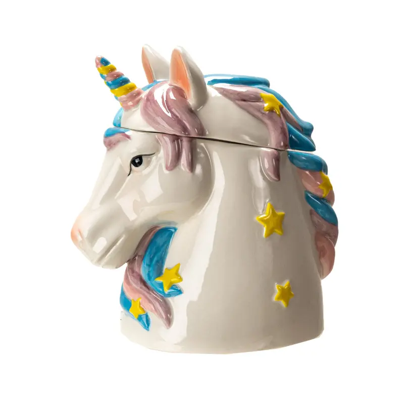 Unicorn-Themed Ceramic Cookie Jar (6-Pack) 1