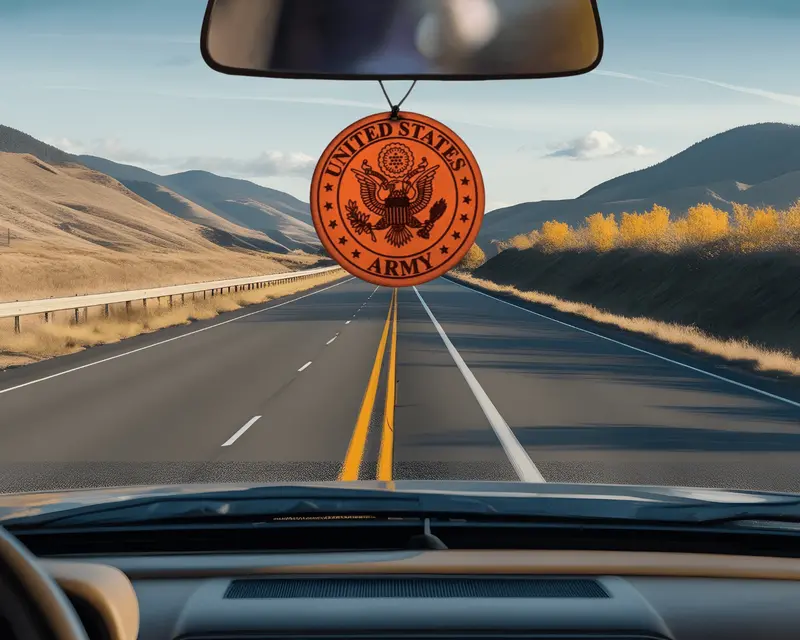 Us Army–Themed Leather Car Air Freshener 1