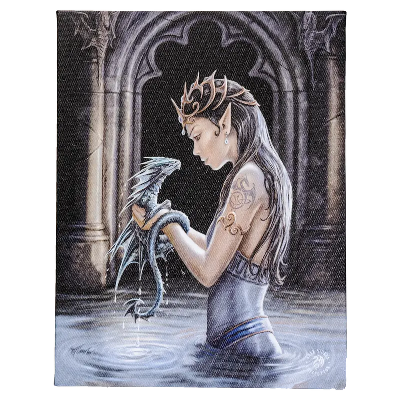 Water Dragon Canvas Painting – Mythical Creature Art Print C/48 1