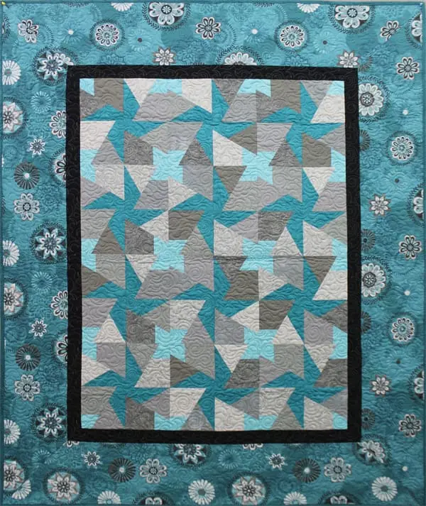 Whirlwind Quilt Kit – Precut 68-Inch Square Design 1