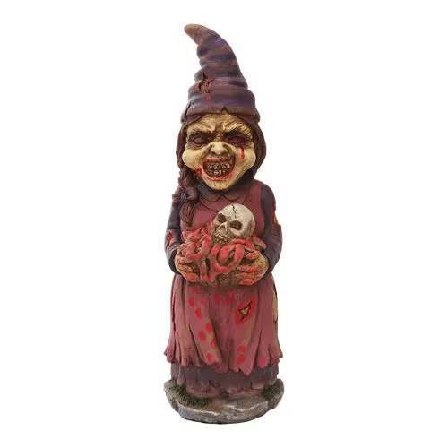 Zombie Woman Lawn Gnome Statue 1