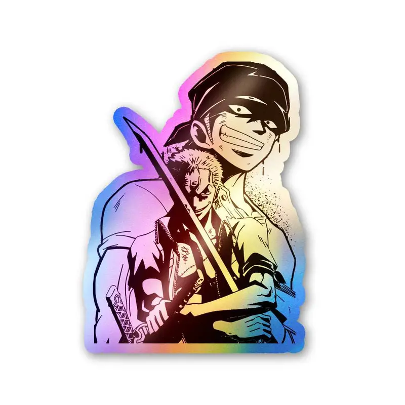 Zoro Holographic Vinyl Sticker – Anime Fan Art 1