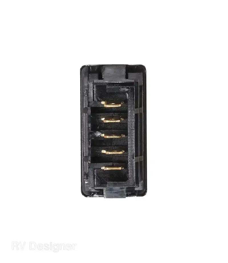 40-Amp Black Rocker Switch With Wiring Harness Included 1