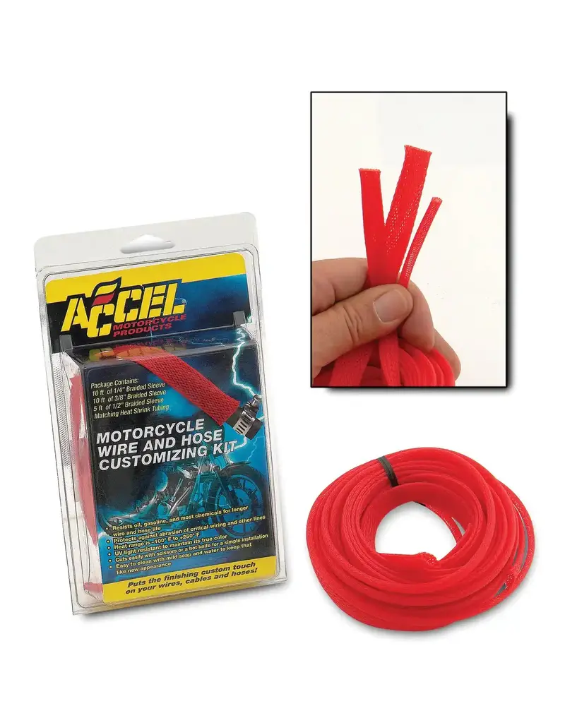 Accel 2007Rd Wire & Hose Sleeving Kit – Flame-Retardant Braided Protection 1