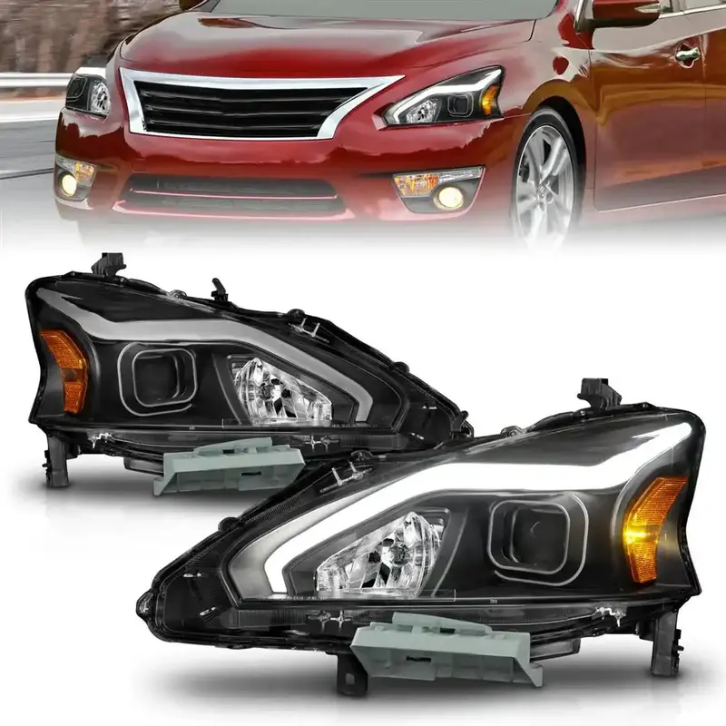 Anzo 121569 Projector Headlights With Integrated Led Light Bar – B-Spec Design 1
