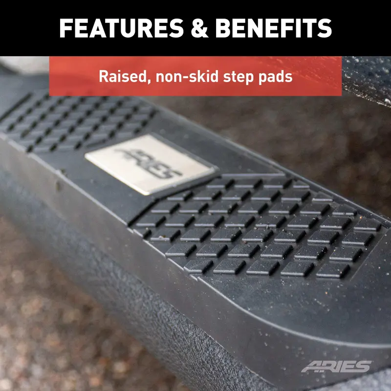 Aries Big Step 4 Black Aluminum Side Steps For Chevrolet Silverado & Gmc Sierra 1