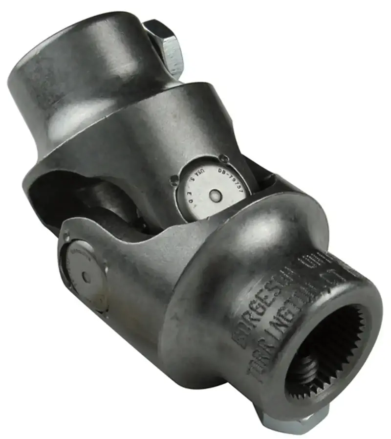Borgeson Steel Single Universal Steering Joint – 3/4-Inch X 48-Spline To 17Mm Double-D Shaft 1