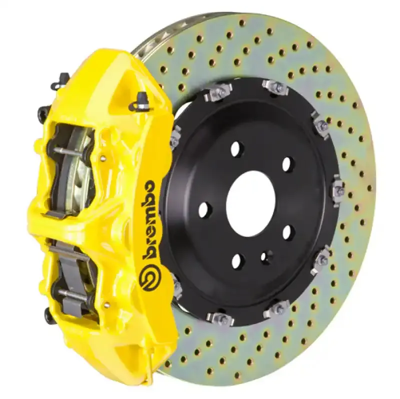 Brembo Gt Big Brake Kit For Ford Mustang – Front 6-Piston Calipers With 380X34Mm Drilled Rotors (Yellow Finish) 1