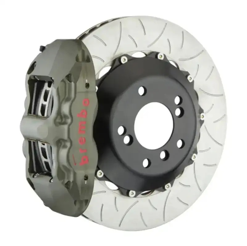 Brembo Pista Front Brake Kit For 2015–2023 Mustang Ecoboost – 4-Piston Billet Calipers, 380X32Mm Two-Piece Slotted Rotors 1